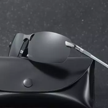 СОЛНЦЕЗАЩИТНЫЕ ОЧКИ VEITHDIA, поляризационные мужские солнцезащитные очки для вождения, в сплаве, без оправы, UV400, солнцезащитные очки, очки H3043 чёрный