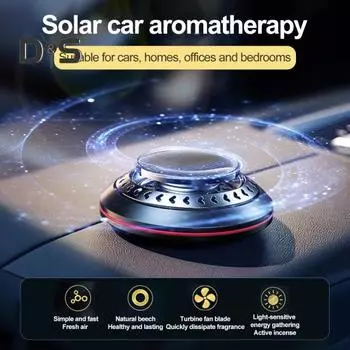Солнечная энергия, автомобильная ароматерапия, буковые благовония, таблетки, вращающийся долговечный аромат, украшение интерьера автомобиля чёрный