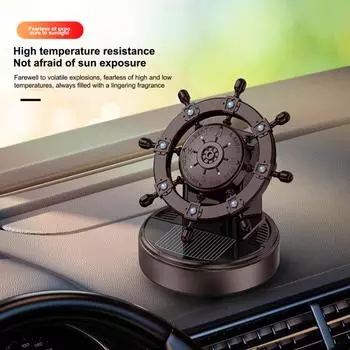 Солнечная энергия, автомобильная ароматерапия, вращение на 360 градусов, освежитель воздуха, автомобильные аксессуары, интерьер, креативный шлем в форме, автоматический очиститель воздуха чёрный