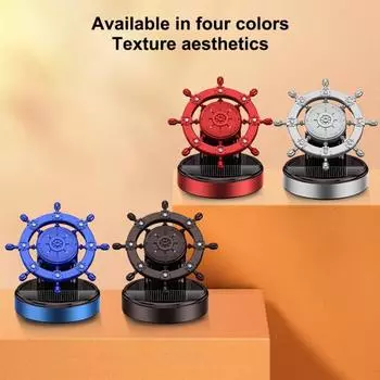 Солнечная энергия для автомобиля, ароматерапия, вращение воздуха на 360 градусов, аксессуары, освежитель салона автомобиля, креативный чёрный