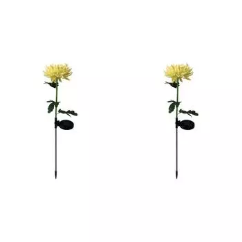 Солнечная энергия Хризантема Земля Свет Цветок Открытый садовый декор (желтый)