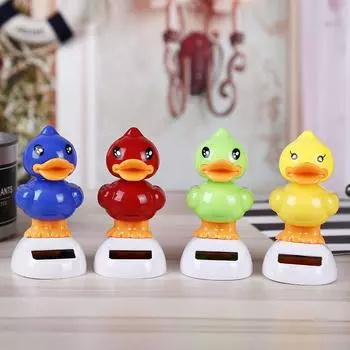 Солнечная энергия качающаяся голова милая сова гризли цыпленок утка украшения автомобиля аксессуары автомобиль декор интерьер мультфильм креативная кукла подарок