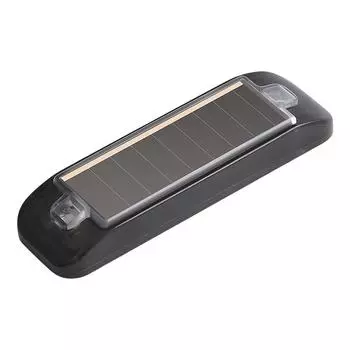 Солнечная энергия мини светодиодный автомобильный предупредительный световой сигнал беспроводной стробоскоп манекен сигнальная лампа (черный)