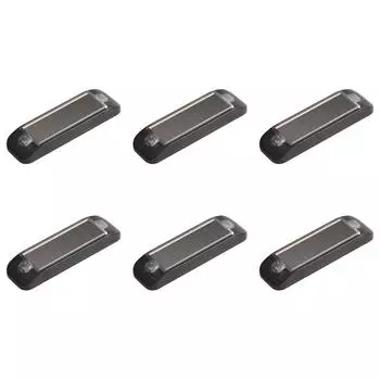 Солнечная энергия мини светодиодный автомобильный предупредительный световой сигнал беспроводной стробоскоп манекен сигнальная лампа (черный)