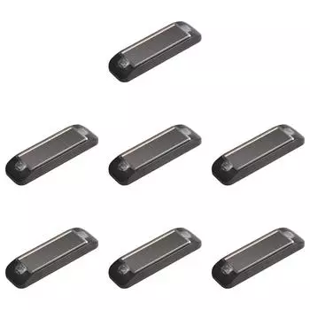 Солнечная энергия мини светодиодный автомобильный предупредительный световой сигнал беспроводной стробоскоп манекен сигнальная лампа (черный)