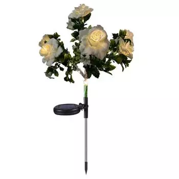 Солнечная энергия Модернизированные фонарики Carnation 35 теплых лампочек на 10-12 часов Освещение ландшафта газона жёлтый