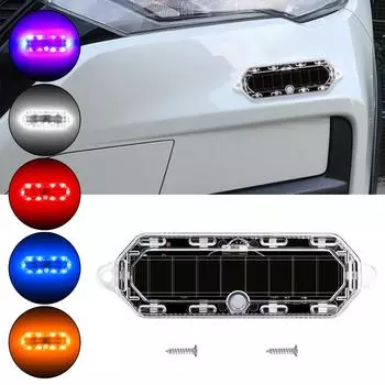 Солнечная энергия мотоцикл автомобиль светодиодный предупреждающий свет ночной велосипедный индикатор задний фонарь Ride Str G9I5 Blue-One size