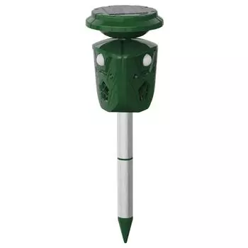 Солнечная энергия на 360 градусов и зарядка через USB Водонепроницаемый ультразвуковой отпугиватель собак отпугиватель кошек зелёный