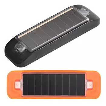 Солнечная энергия Ночная охранная сигнализация Имитация красно-синего стробирующего автомобильного сигнала Светильник без проводов для мотоцикла Электромобиля Велосипеда оранжевый