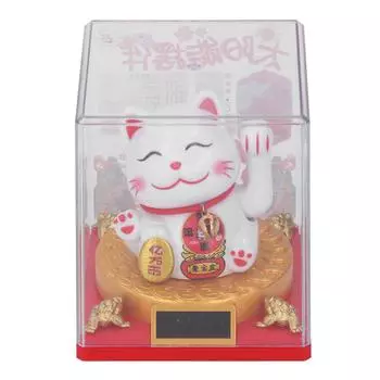 Солнечная энергия, приманивающая счастливую денежную кошку, удача, фэн-шуй, счастливая кошка, машет рукой для дома