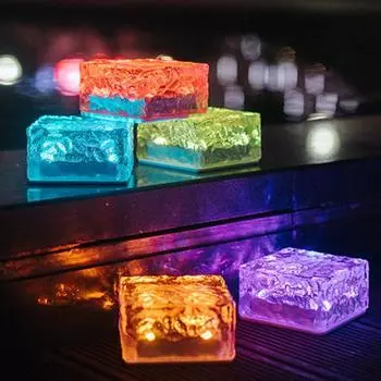 Солнечная энергия света, креативная новинка, экономия твердого декоративного пейзажа, IP65, водонепроницаемый светодиодный солнечный кирпич, пейзаж красный