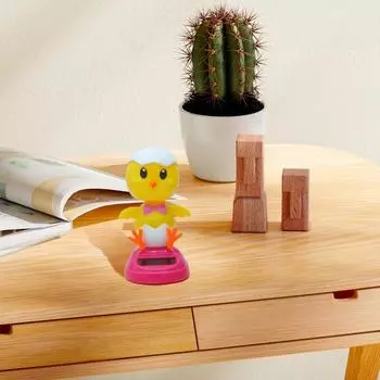 Солнечная батарея Bobblehead для автомобиля Солнечная батарея Курица Украшение Портативный трясущийся головной убор Многоцелевое украшение для стола United States