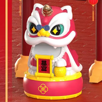 Солнечная батарея качающаяся голова украшение приборной панели автомобиля танцующий лев фигурка красный