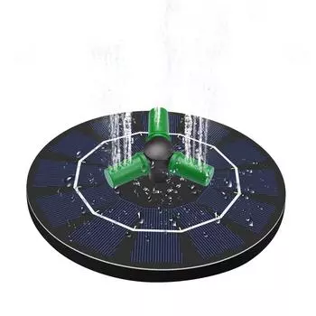Солнечная фонтанная помпа мощностью 2,5 Вт с вращающейся на 360 градусов насадкой, фонтан на солнечной энергии, отдельно стоящий водяной насос чёрный