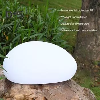 Солнечная галька для сада, 9 цветов, меняющая водонепроницаемый, устойчивый к атмосферным воздействиям, уличный двор, дорожка, патио, лужайка, светодиодный светильник для украшения каменного камня белый