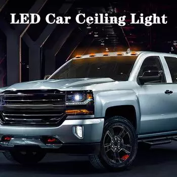 Солнечная крыша Мышь Светильник для крыши автомобиля Светильник для крыши грузовика пикапа Модифицированный предупреждающий свет Желтый указатель высоты Светодиодный потолочный светильник для автомобиля