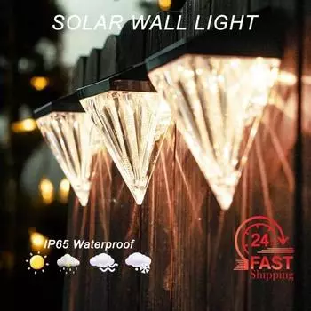 Солнечная лампа 800 мАч, настенная, лестничная лампа, садовые светодиодные фонари, водонепроницаемое наружное освещение, солнечная лампа для сада, ступеньки, патио, забора 2pcs