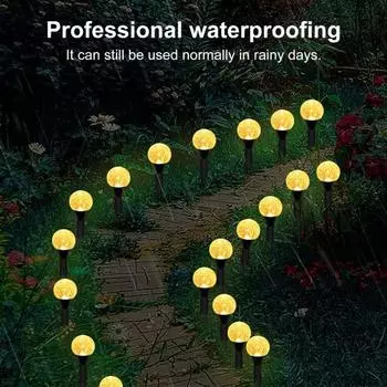 Солнечная лампа для газона Красивые несколько режимов освещения с датчиком света Свет в дверном проеме Солнечные пузыри Садовая лампа Украшение ландшафта 20LED