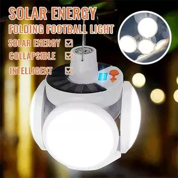 Солнечная лампа для кемпинга, ночная перезаряжаемая складная лампа для барбекю белый