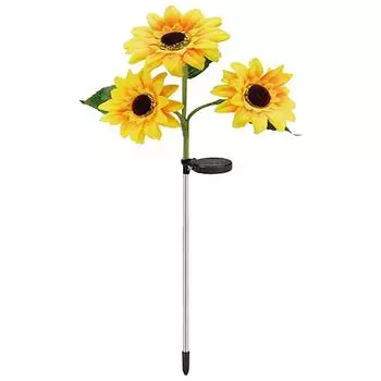 Солнечная лампа для подсолнечника IP65 водонепроницаемый 600 мАч с автоматическим включением/выключением для садового декора 1pc