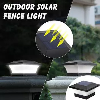 Солнечная лампа для столба IP65 Водостойкие светодиоды Postcap Light Наружный свет белый