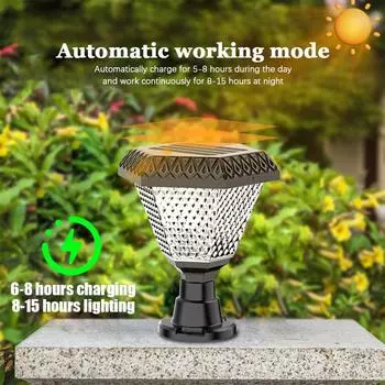 Солнечная лампа Уличное украшение сада Солнечное светодиодное освещение Водонепроницаемый прожектор Украшение двора Внешние солнечные лучи