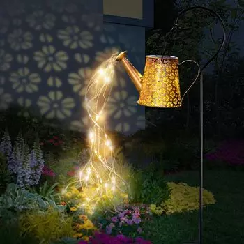 Солнечная лейка, большой подвесной водонепроницаемый солнечный фонарь, уличный декор для сада, патио, двора, дорожки