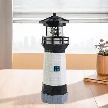 Солнечная маяк, садовая статуя, декоративная пейзажная лампа, 28 см, украшение для двора для балкона снаружи чёрный