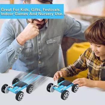 Солнечная машина, научная физика, игрушка, сделай сам, забавный образовательный набор для экспериментов ручной работы, эксперимент, компактный размер, игрушка синий