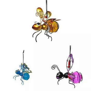 Солнечная наружная лампа от насекомых, подвесные светильники от насекомых для декора наружного газона (Золото) Хайсс