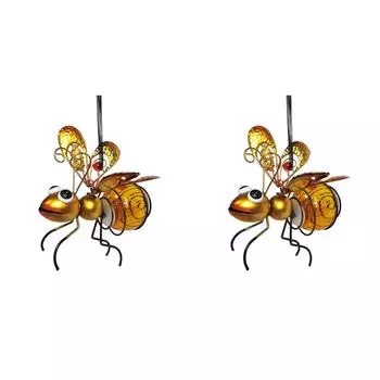 - Солнечная наружная лампа от насекомых, подвесные светильники от насекомых для декора наружного газона (Золото)