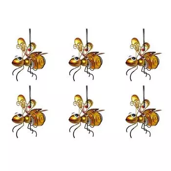 Солнечная наружная лампа от насекомых, подвесные светильники от насекомых для декора наружного газона (Золото)