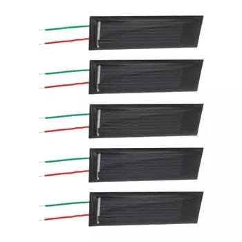 Солнечная панель 0,5 В 130 мА с проводом, залитая клеем, пластина, солнечная эпоксидная панель, поликремниевая плата, модуль для солнечных систем, долговечный 5PCS