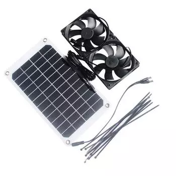 Солнечная панель 10 Вт Высокоэффективный выход IP65 Водонепроницаемая Защита от короткого замыкания Монокристаллическая кремниевая солнечная панель с вытяжными вентиляторами