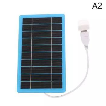 Солнечная панель 2 Вт 5 В со светом USB Водонепроницаемая для улицы Пешего туризма Кемпинга Портативный аккумулятор Зарядная панель для зарядки мобильного телефона