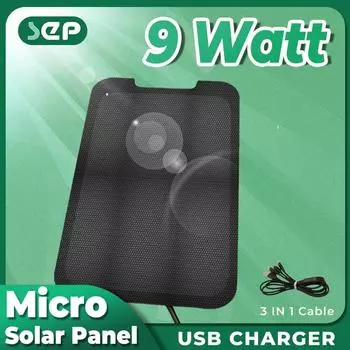 Солнечная панель 5 В 9 Вт 1 А монокристаллическая Perfer качество небольшой размер для DIY Soalr зарядное устройство .Light и т.д. с 1 в 3 кабеля 5V