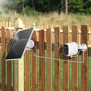 Солнечная панель 5 Вт для беспроводной камеры безопасности на открытом воздухе с портами DC3.5/Micro-USB/Type-C для кольцевой прожектора и кольцевой фиксатора 5W