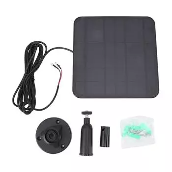 Солнечная панель 6 В 5 Вт для видеодомофона IP65, водонепроницаемая, с кабелем 9,8 футов, регулируемый кронштейн на 360 ° O