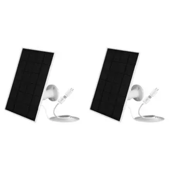 Солнечная панель для камеры 5 В 10 Вт 4000 мАч с портом USB-C и Micro USB для камеры безопасности