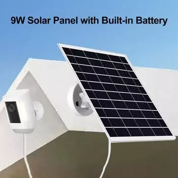 Солнечная панель для наружных камер 5/8 Вт водонепроницаемая солнечная панель с 13,2-футовым кабелем для XT/XT2/Outdoor(3-е поколение)/На открытом воздухе(4-е поколение) камера B