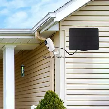 Солнечная панель Micro USB 10 Вт, 5 В, 2000 мАч, вращение на 360 градусов, водонепроницаемая, настенная, монокристаллическая чёрный