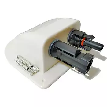 Солнечная панель с двойным отверстием для ввода кабеля, уплотнительная коробка, изогнутый кабельный разъем, водонепроницаемый для автофургона белый