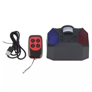 Солнечная сигнальная лампа IP65 Водонепроницаемая инфракрасная сирена Звуковая световая сигнализация с дистанционным управлением для дома