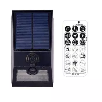 Солнечная сигнальная лампа, охранная сигнализация, умный легкий датчик White