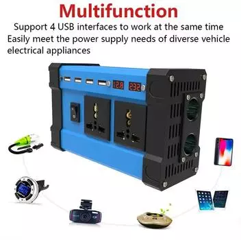 Солнечная система Комбинация 6000 Вт Инвертор 30 А Контроллер 18 Вт Солнечная панель 12 В до 220 В/110 В Умная зарядка и разрядка Кемпинг 12V&220V&Universal