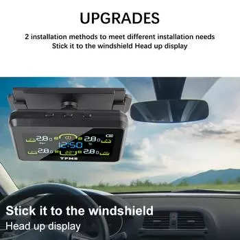 Солнечная система контроля давления в шинах с 4 внешними датчиками T14-1, система контроля давления в шинах автомобиля, предупреждение о перегреве и экономия топлива