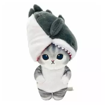 солнечная стрела mofusand Potetama чучело акула кусает nyan серый 940535 Moff Sand Juno X Instagram SNS cat