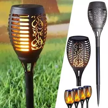 Солнечная светодиодная лампа с пламенем, фонарик, уличная декоративная ландшафтная лампа, садовая декоративная ландшафтная лампа