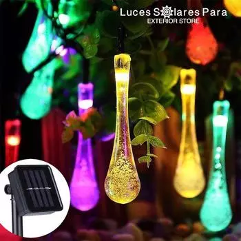 Солнечная светодиодная лампа, уличный датчик солнечного освещения, IP65, водонепроницаемая лампа, уличные фонари, наружное украшение сада, гирлянда, гирлянда