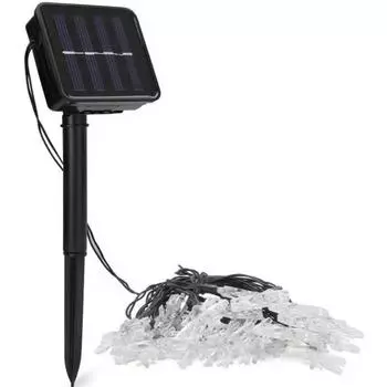 Солнечная светодиодная снежинка, гирлянда, украшение для комнаты, двора, уличная атмосфера, цветная гирлянда 6 синий